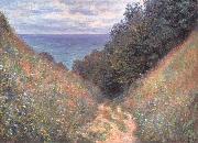 Claude Monet Road at La Cavee,Pourville oil